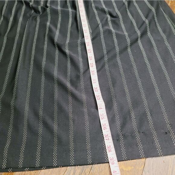 Vintage 60s 70s Dark Boho Black White Polka Dot Mumu House Dress - Picture 13 of 15